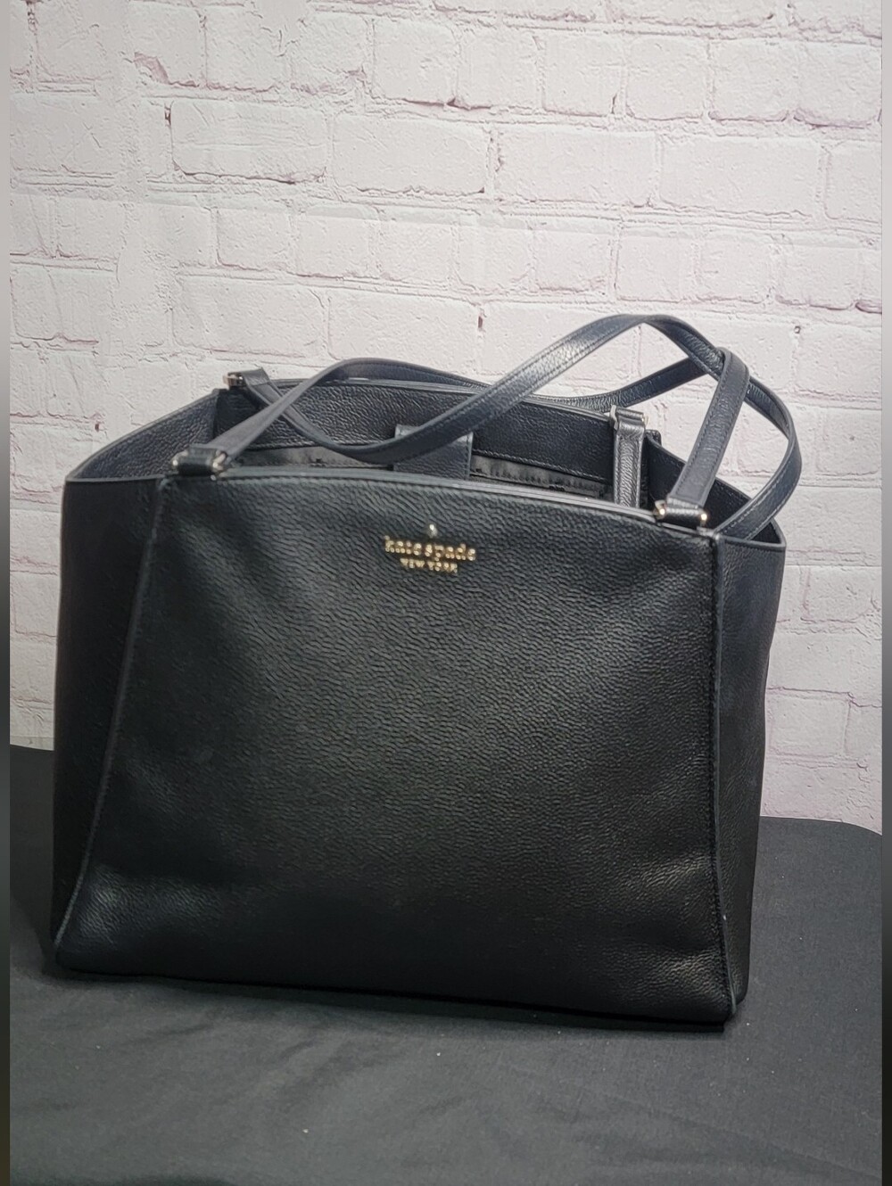 kate spade Black Leather Tote Bag/Purse